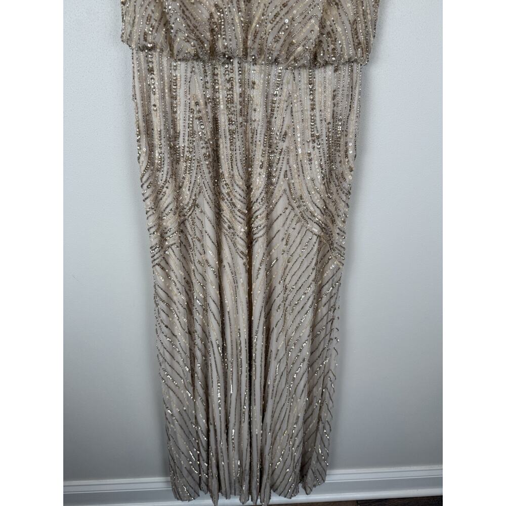 BHLDN Cream Fidelia Beaded Maxi Dress Oyster Sz 6 Anthropologie Wedding Gown - Picture 6 of 13